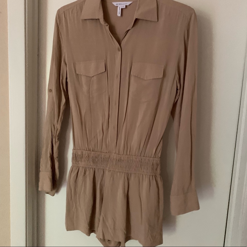 BCBG tan romper